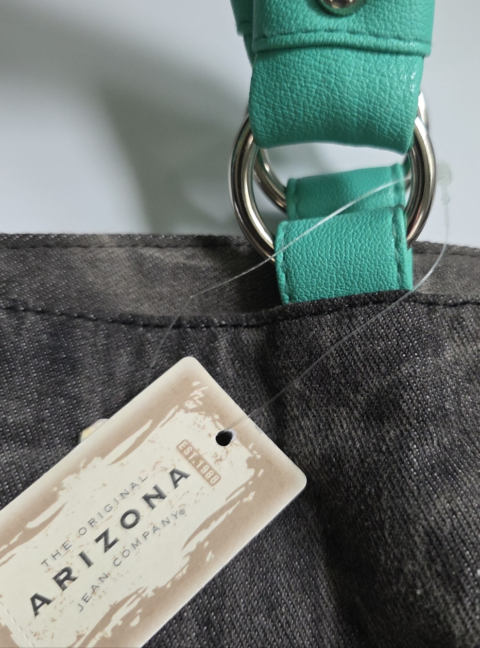 Arizona Tie Dye Denim Tote With Bag Charm NWT - Picture 3 of 16